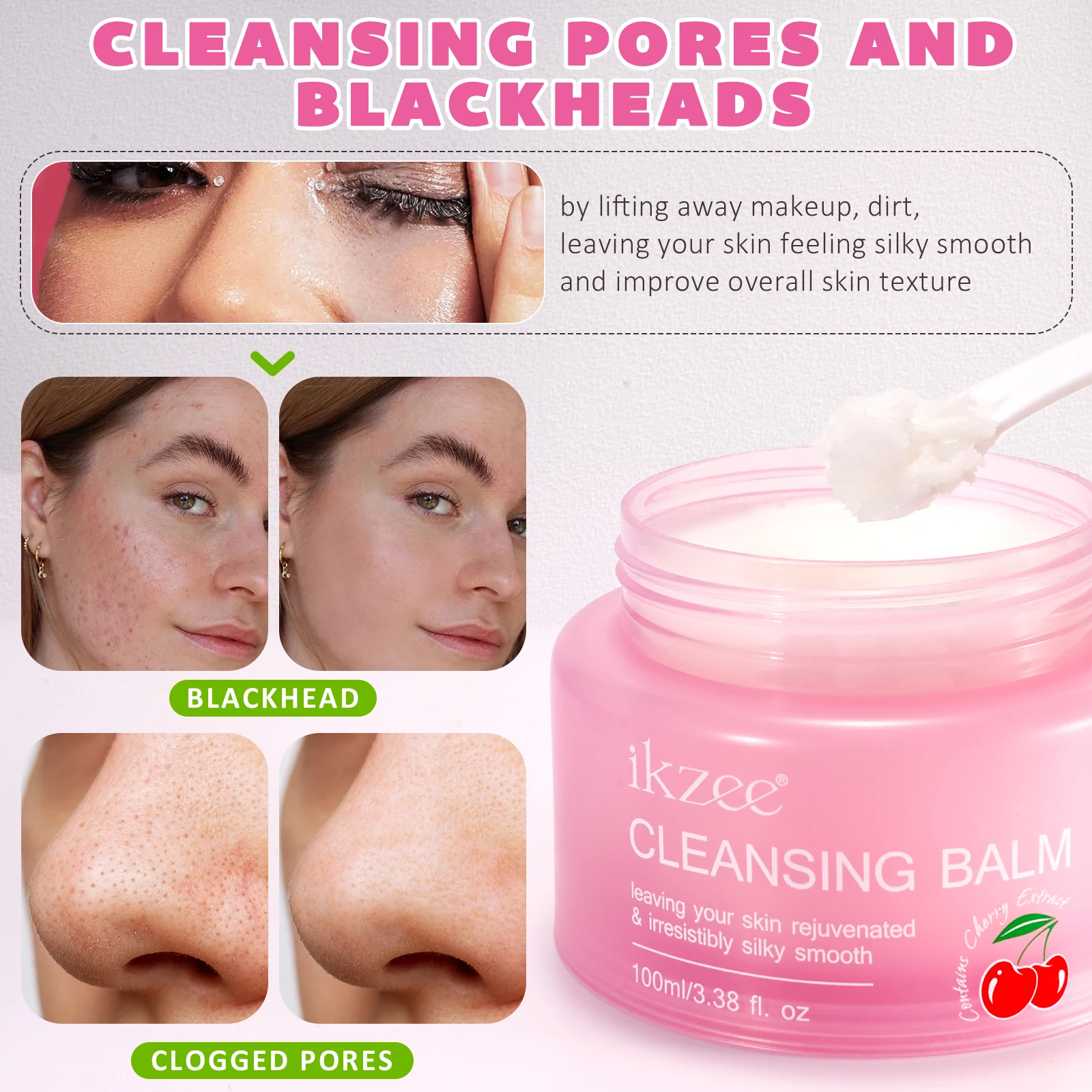 IKZEE Wholesale Natural Facial Wash Makeup Remover Cream Private Label Face Hydrating Nourishing Pores Cleansing Balm