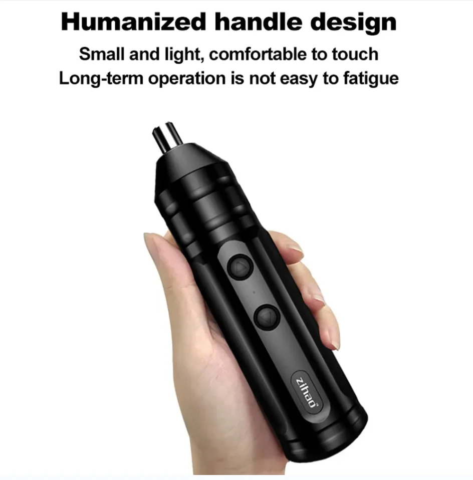 Cordless 1bit Portable Mini Electric Screwdriver 3.7V Power 3 N.m Max.Torque USB Charge Tool Set Screwdriver