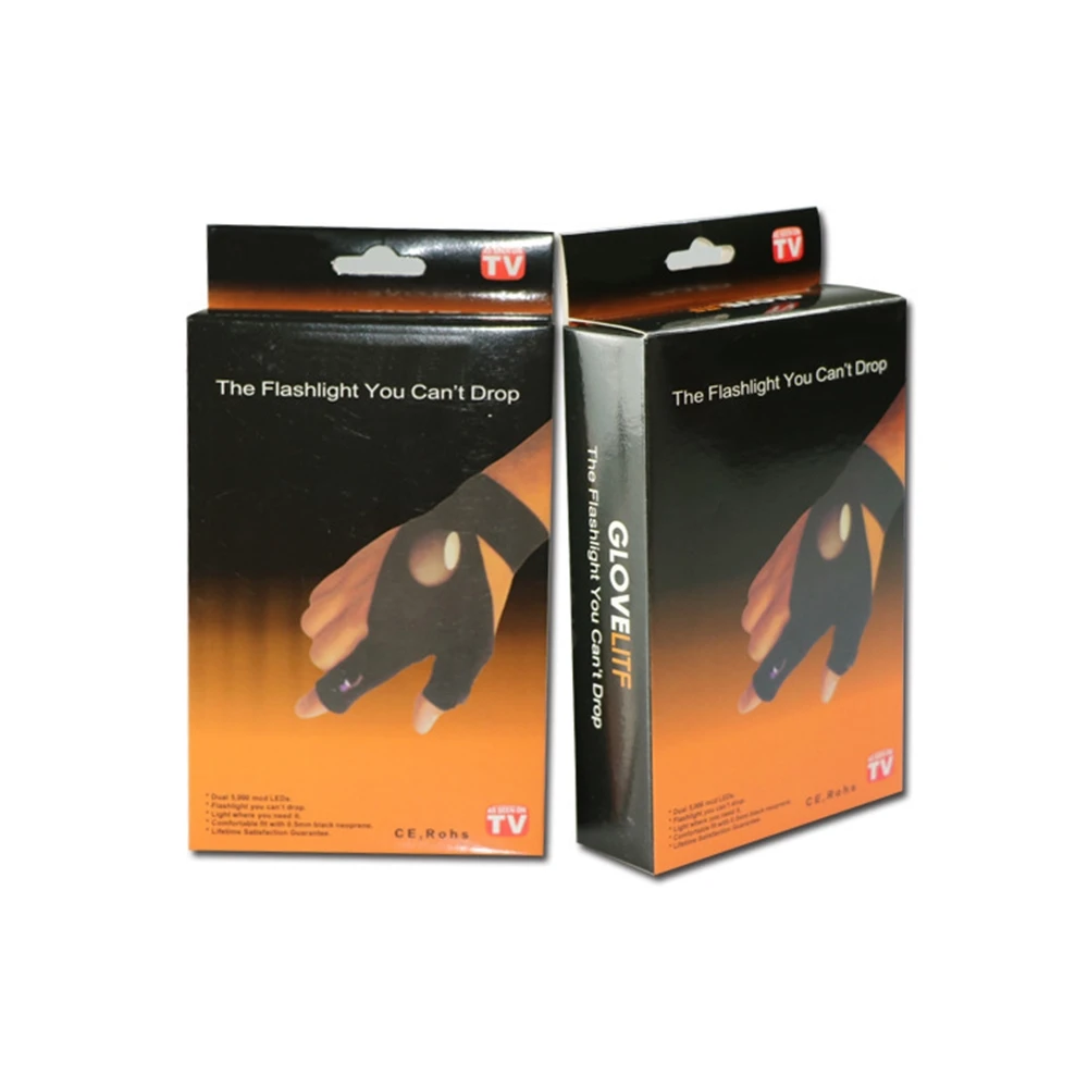 Top Right FA101 Outdoor Fingerless LED Gloves Fishing Gloves Fishing Tackle Night Of Desirable Objects