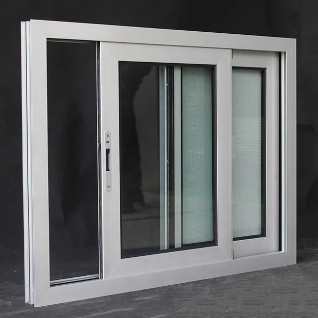 Two track two panel sliding window pvc window for container house