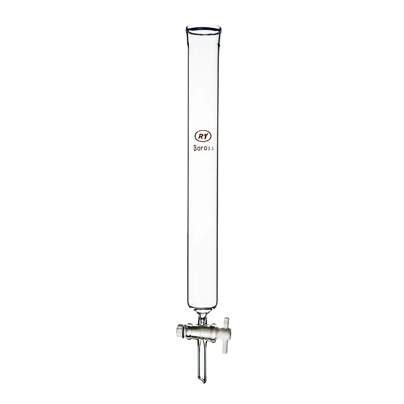 Boro 3.3 glass  PTFE stopcock Chromatography Column