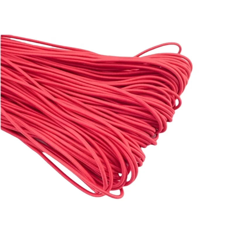 Colorful High elastic 1mm Polyester Spandex Thailand latex elastic rope phone elastic cord loop