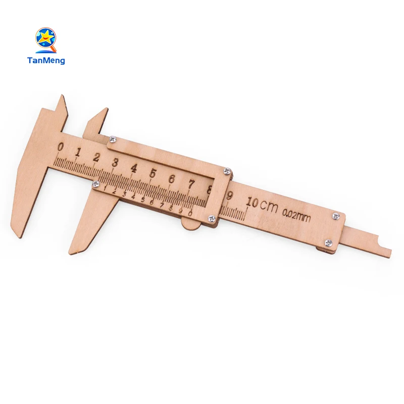 Custom vernier caliper diy stem wood toys interactive stem toys wooden kids toys