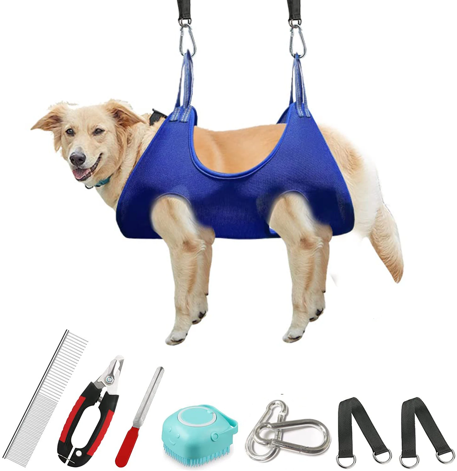High Quality Mesh Wholesale Custom Soft Harness Helper Cat Dog Pet Grooming Hammock Set