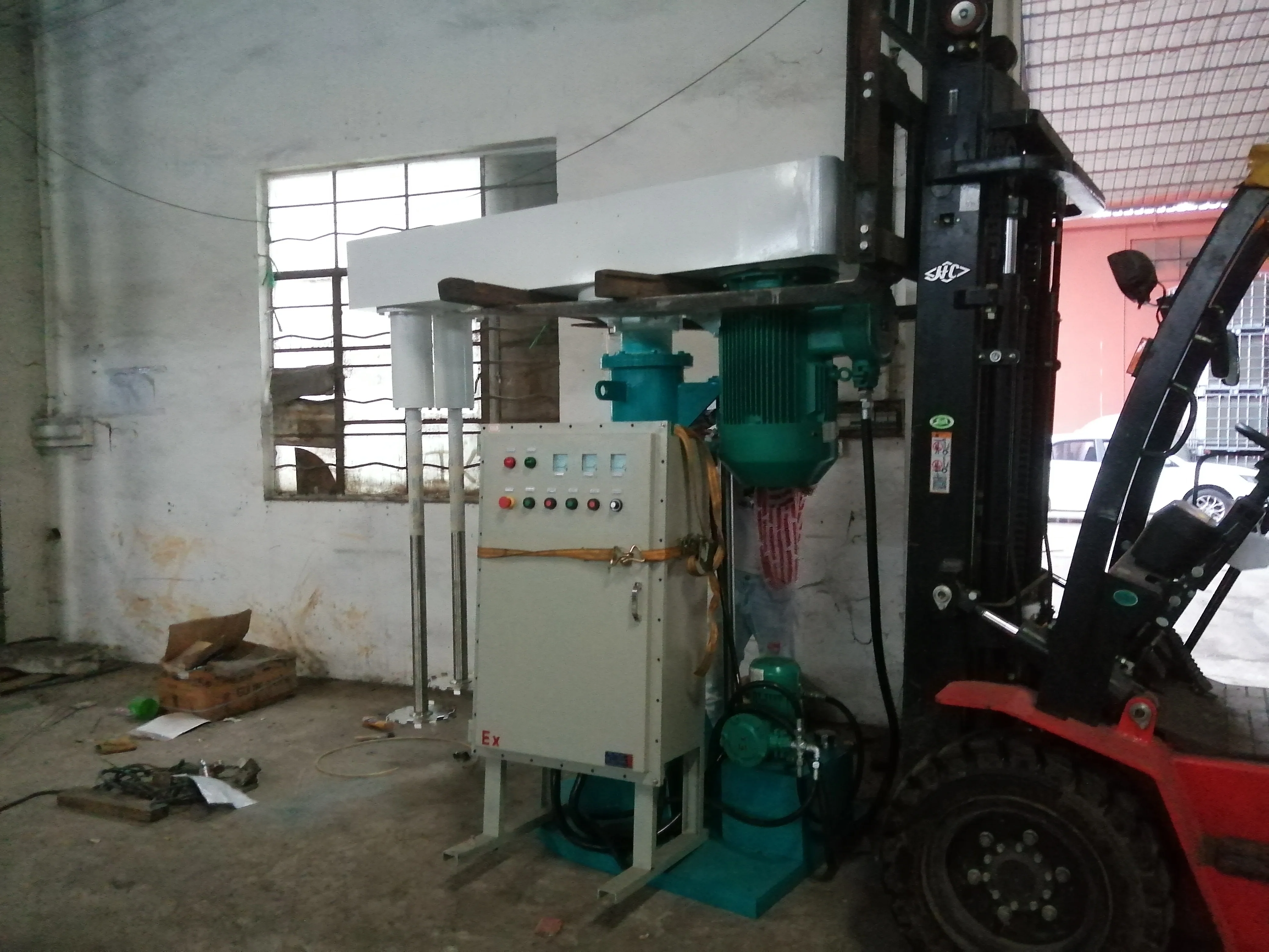 Furniture paint mixer double shaft disperser