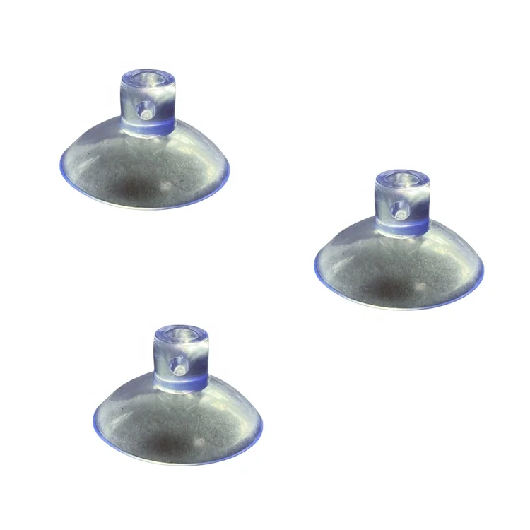Manufacturer PVC Rubber Suction Hook Sucker Ventosas Clear Vacuum Silicone Suction Cup with Side Hole