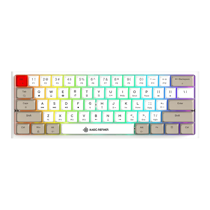 Magic 2021 новая MK26 RGB трехрежимная настоящая механическая клавиатура маленькая легкая