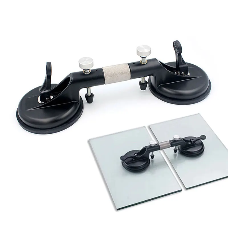 Aluminium alloy Foldable suction lifter with 2 cups_Plastic Suction cups,Double Suction Puller Lifter