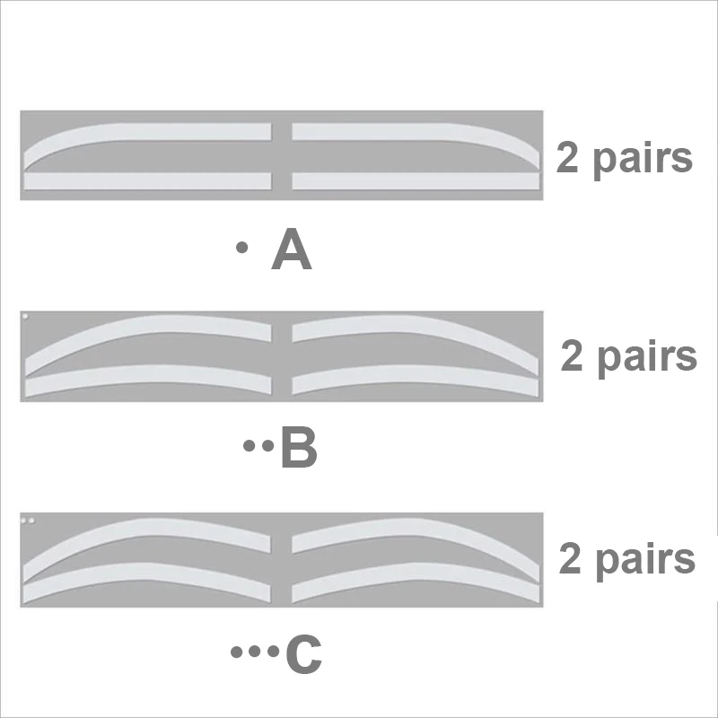 6Pair Eyebrow Tool Tattoo Eyebrow Sticker Airbrush Guide Eyebrow Auxiliary Shaping Stencil Kit Disposable Silicone Template Tape