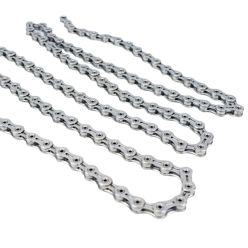 
VG Sports Ultralight 9 Speed Bicycle Chain Bike Chain Full Hollow 116L Silver MTB Mountain Road Bike Chains 