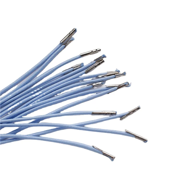 Customize Elastic Barbed Cords Elastic Loop Stretch Thread String with Metal Barbs Fastener