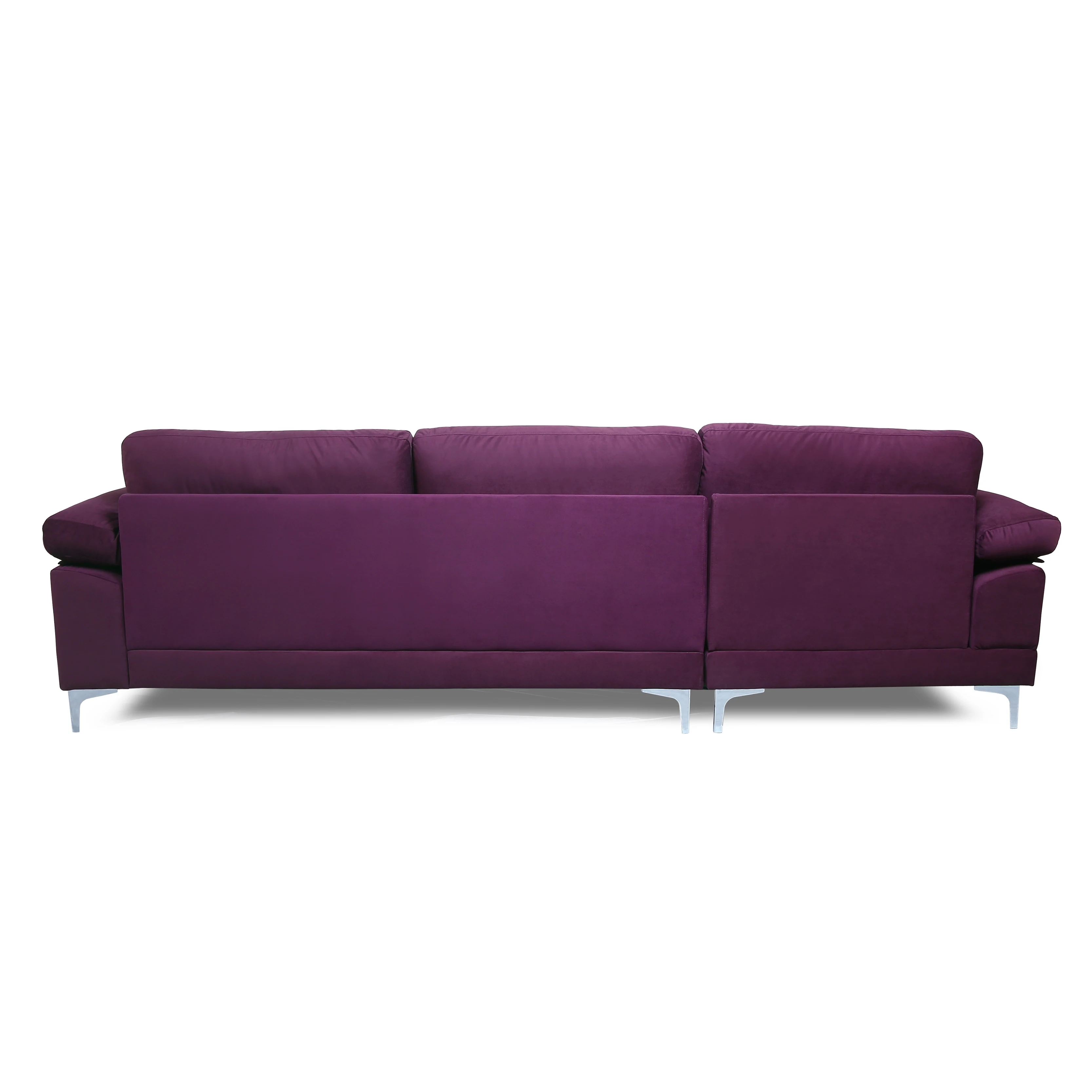 Elegant convertible sofa purple velvet couch living room sofa set furniture with bed in it