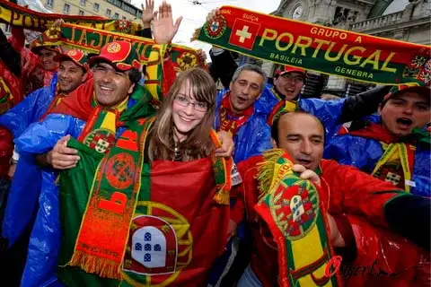 EK 2024 Portugal cowboy hat football fans non-woven stetson cap in Portugal flag color