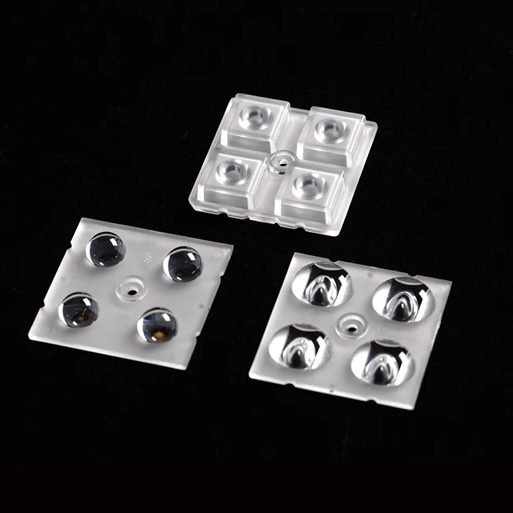 50x50mm 4IN1 Lens 30 Dgeree PH5050 Led  Flood Lighting Lens TypeIII Street Lighting Lens