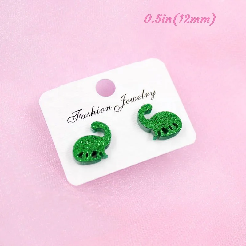 
ST-1 Acrylic Stud Earrings Football Mouse Head Stud Earrings Allergy Free Acrylic Earrings 