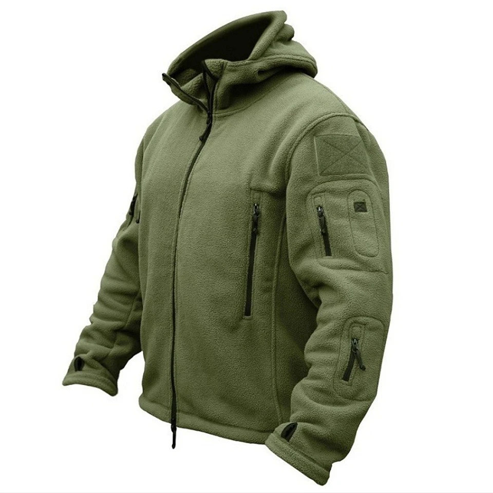 Winter Men US Thermal Fleece Tactical Jacket Outdoors Sports Hooded Coat Softshell Hiking Outdoor Jackets