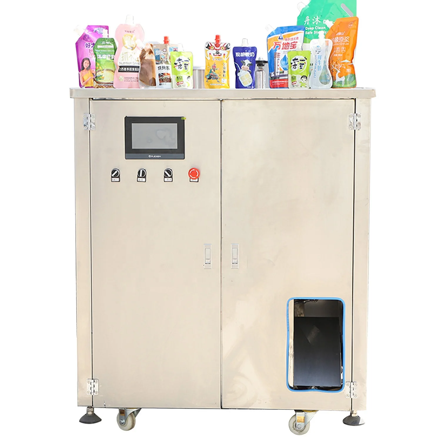 coconut milk spout pouch filling packing machine coconut water standing up pouch filling capping equipment