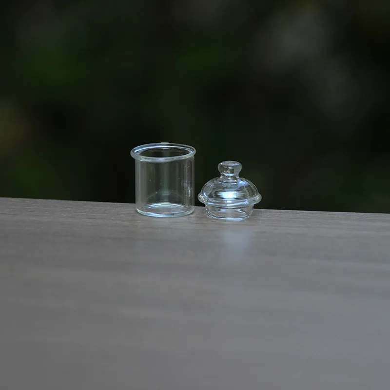 Miniature Kitchen Food Play Glass Candy Jar 1:12 Doll House Mini Glass Jar Model