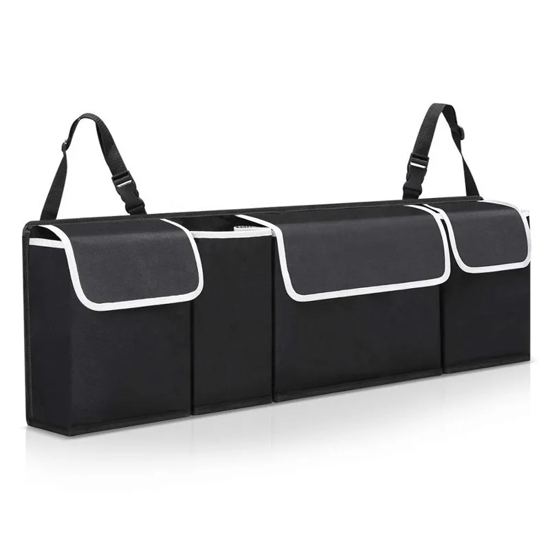
Factory Personalized Auto Hanging Back Seat Storage Organizer Car Trunk Storage Bag Hanging Folding Car 