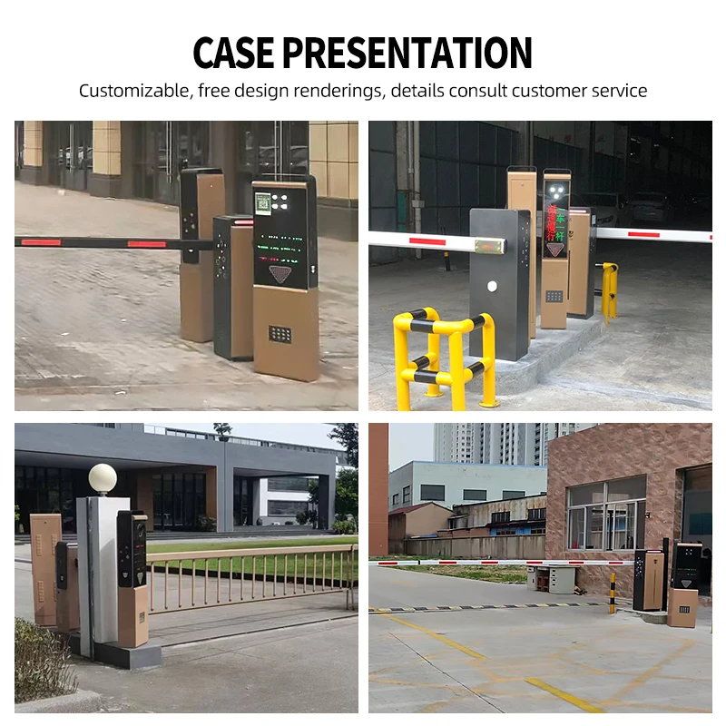 Parking Management System Automatic 24V Brushless Road Vehicular Boom Barrier Gate Speed Control With alpr camera