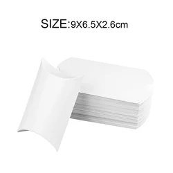 50pcs Favor candy Box bag  kraft paper Pillow packaging  Wedding Favor Gift Boxes white/black gold pillow box for wedding
