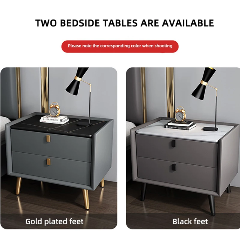 High Quality Luxury Nordic Nightstands White Bedside Table with Drawer