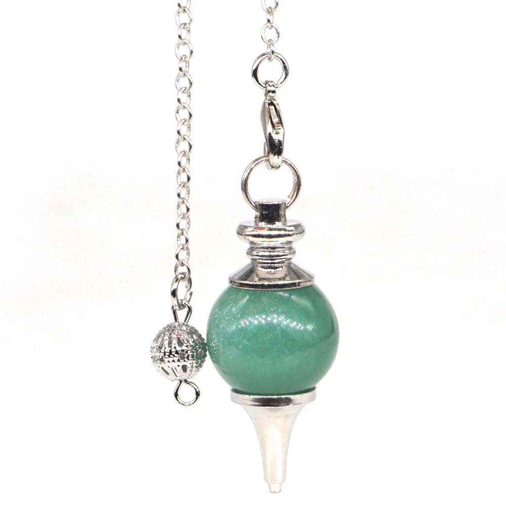 Natural Dowsing Crystal Energy Healing Gemstone Stone Rose Clear Quartz Agate Amethyst Opal Chain Wholesale