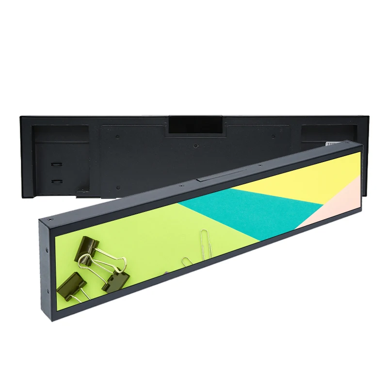 Indoor Full Color Screen Digital Signage Advertising Player Shelf Edge Ultra Wide Shelf Led Video Display