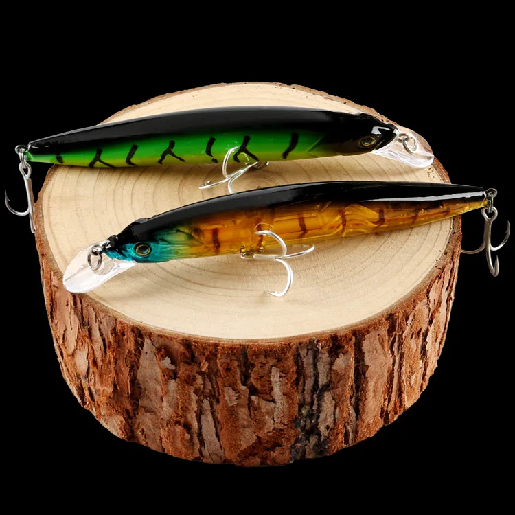 Unique Features Hard Squid Jigging 8 Color 100 Pcs Top Water Whopper Minnow Jointed Set Lures Fishing