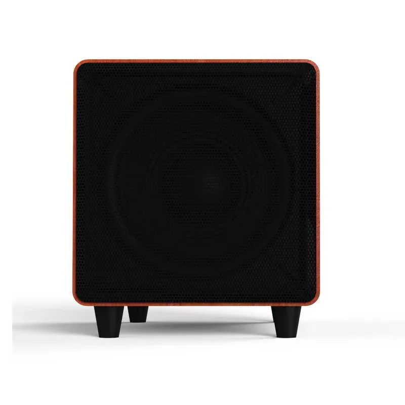 fashion active subwoofer speaker 10 inch 300w wooden color