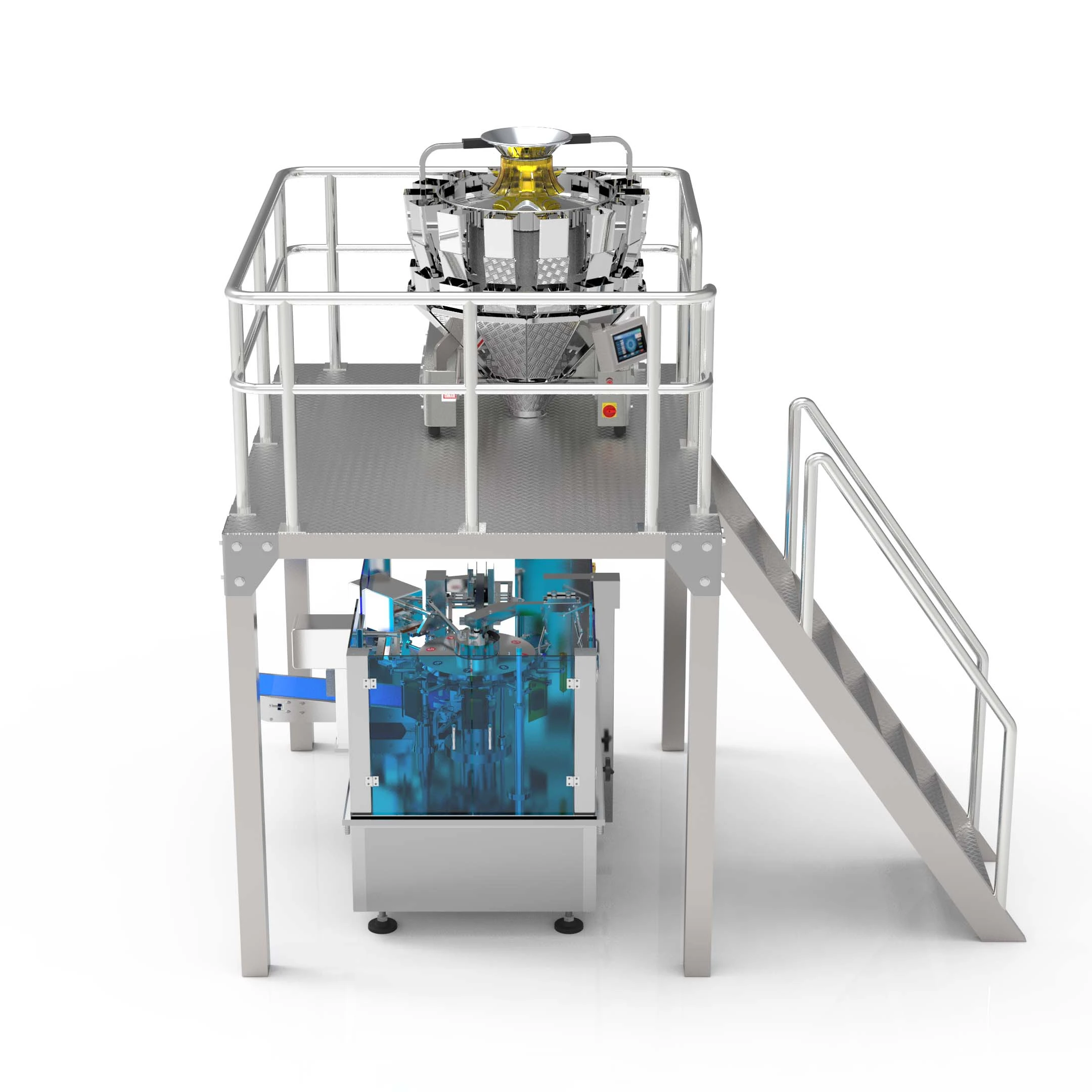 Automatic rotary sugar chewing gum zipper bag packaging machine