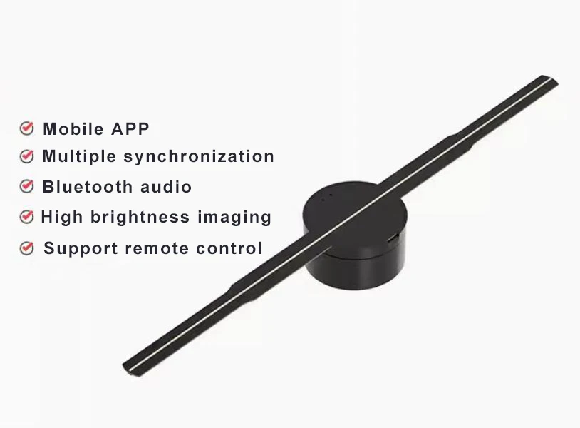 LED Holographic Display 3D Hologram Fan Naked Eye Stereo Advertising Machine Projector High Definition LED Advertising Lights