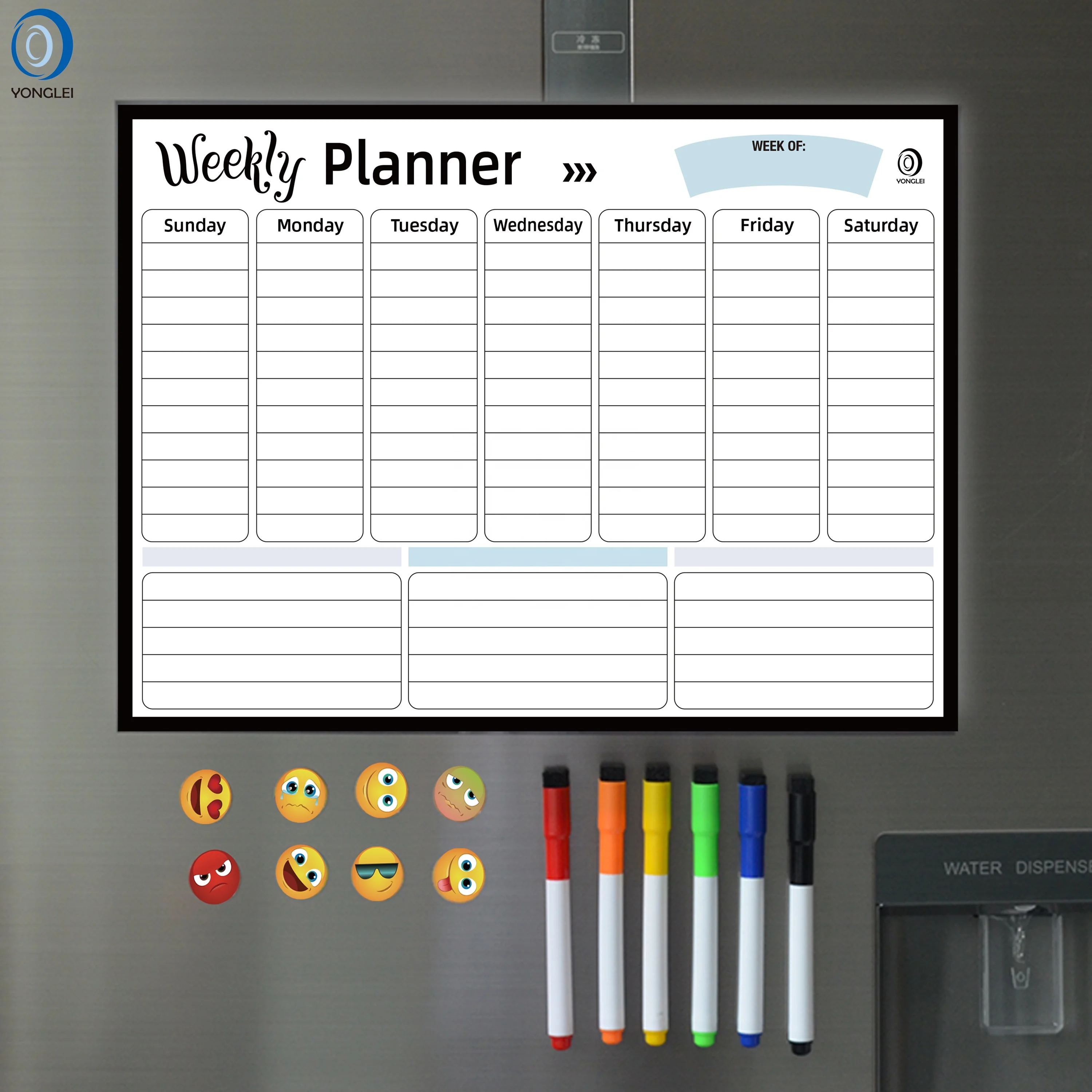 
10.6-4 Dry erase magnetic shopping list magnetic notepad fridge 