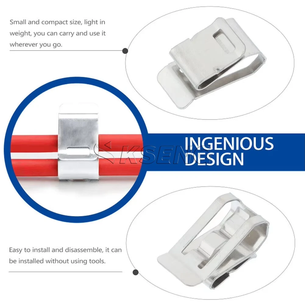 Solar Panel Mounting Stainless Steel Cable Fixing Wire Clip Solar Cable Clips Solar energy system accessories