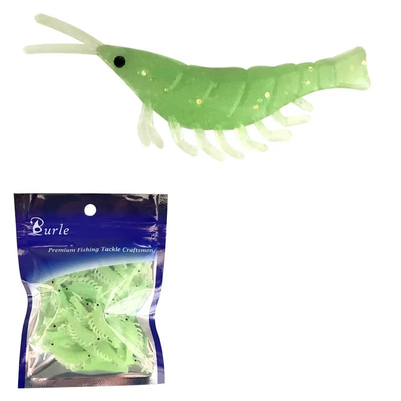 Silicone Luminous 5 Shrimp Rigs Soft Sabiki Fishing Lures
