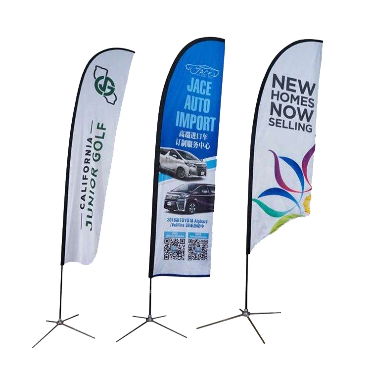 Storage Bag Beach Fiberglass Aluminum Street Display Flying Banner Stand Flagpole Feather Flag Pole Kit For Outdoor Advertising