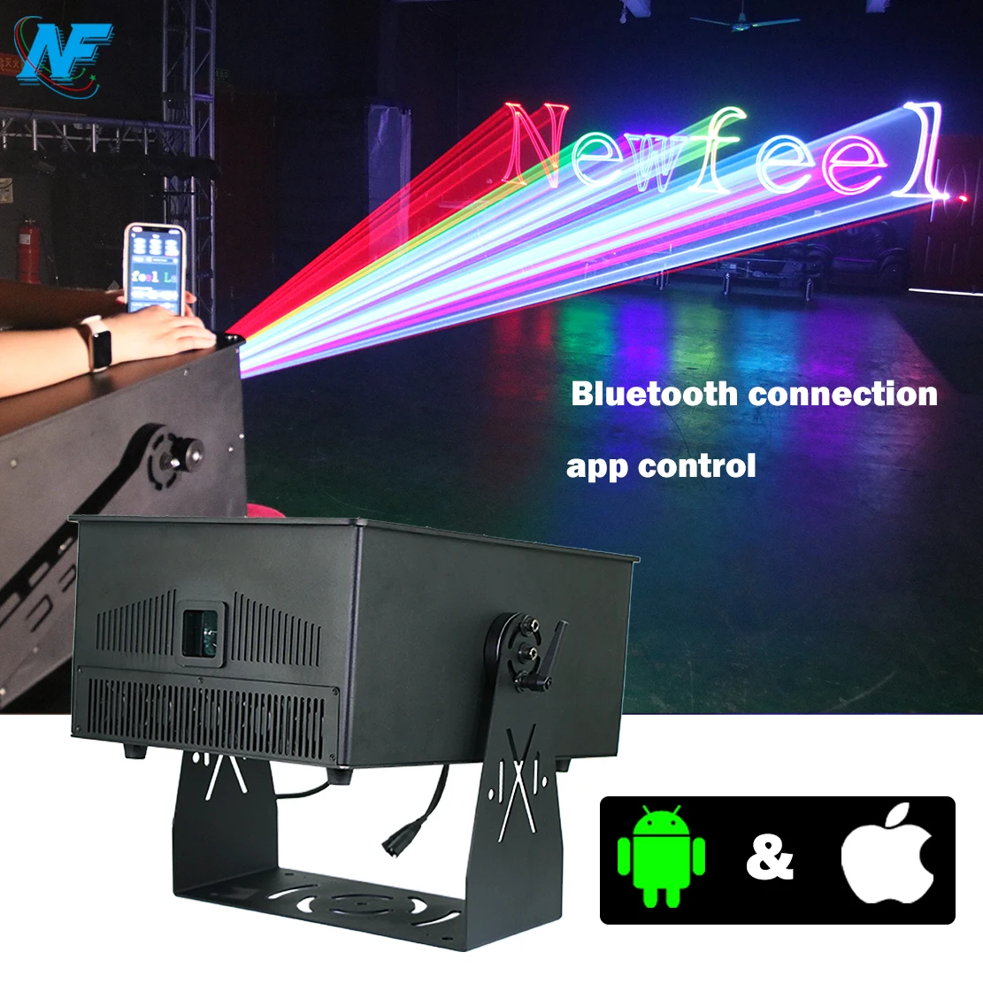 30 Вт управление приложением RGB Анимация Лазерный наружный лазерный проектор для строительства рекламы