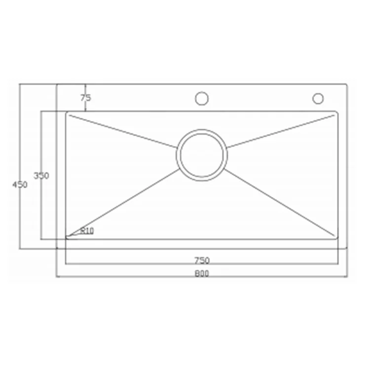 Kitchen Bowl Single Bowl Spromabove Counter Sformalain Brushed Kitchen Sink Carton Box Square Modern Kithcen 1 Piece Silver