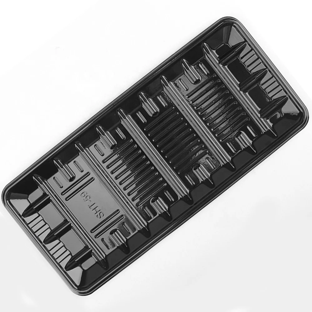 Best selling black RPET/PET biodegradable fruit and carrot tomato  disposable plastic vegetable tray