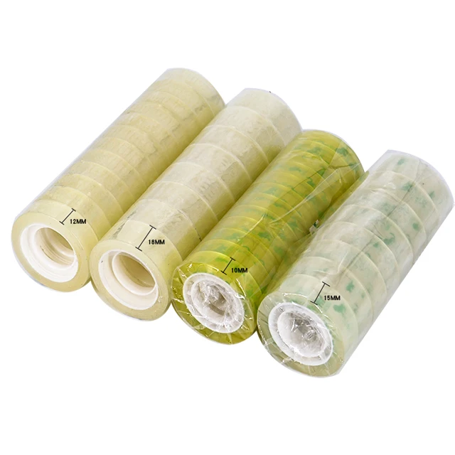 water base water -proof high quality  Factory supply Custom OPP acrylic clear, Yellowish color office Stationery adhesive tape