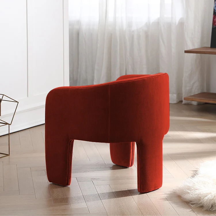 Modern Lounge Chair Fabric Leisure Chair Metal Frame Customize Colors Living Room Century Accent Home Furniture Chair