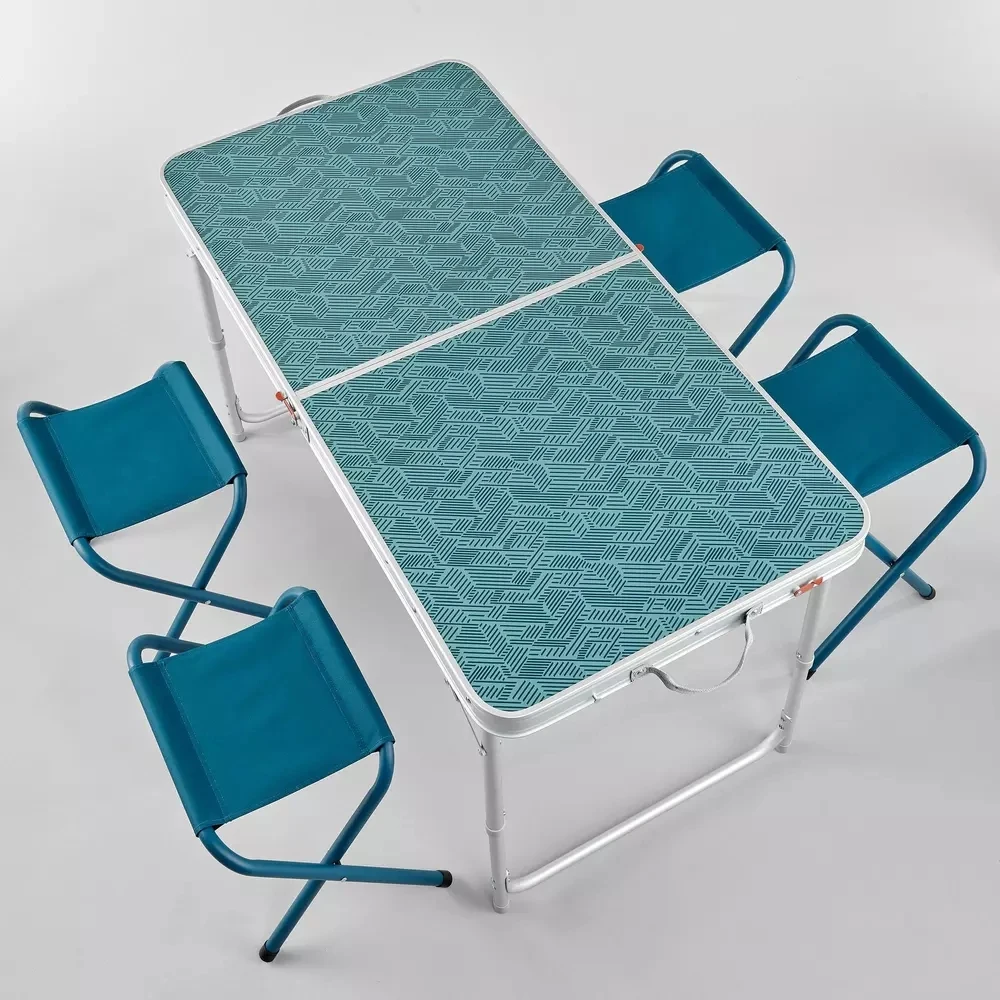 Custom outdoor folding bracket portable aluminum alloy table folding table civil disaster relief table and chairs