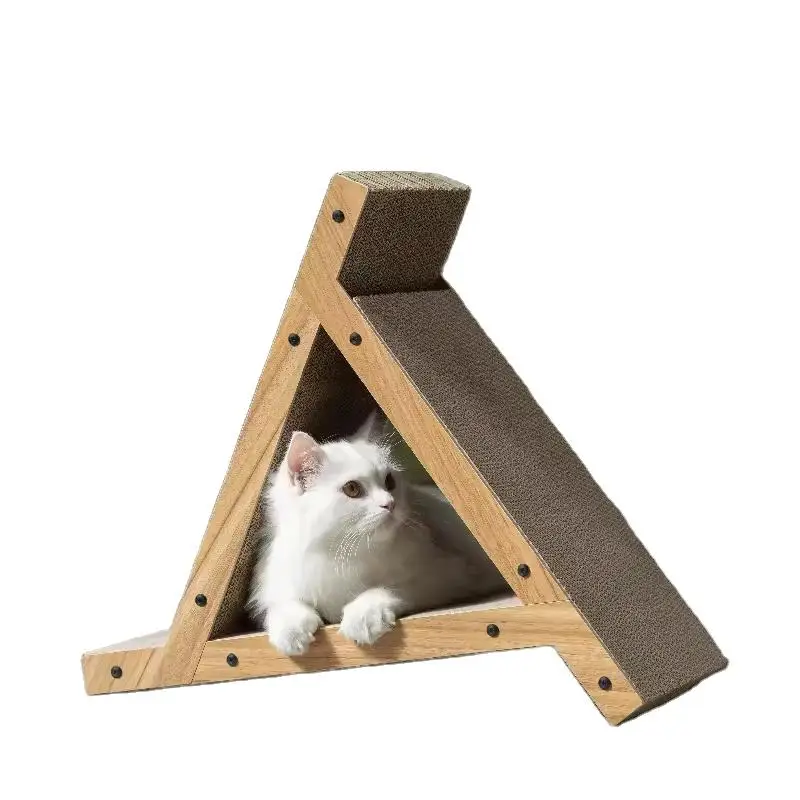 MEOW LOVE Factory Direct Sales High Density No Odor High Durability No Crumbs Triangle Cat Scratching Board