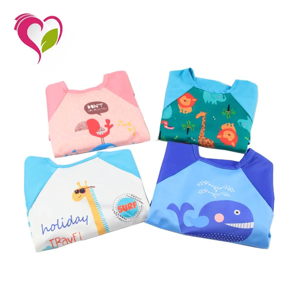 Baby Bib Long Sleeve Waterproof Baby Polyester Plastic Apron Baby Feeding Apron