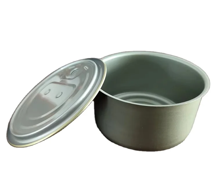 Custom Logo 2 piece 100ML Tin Cans Packaging Empty olive oil Tuna Cans With EOE Lids