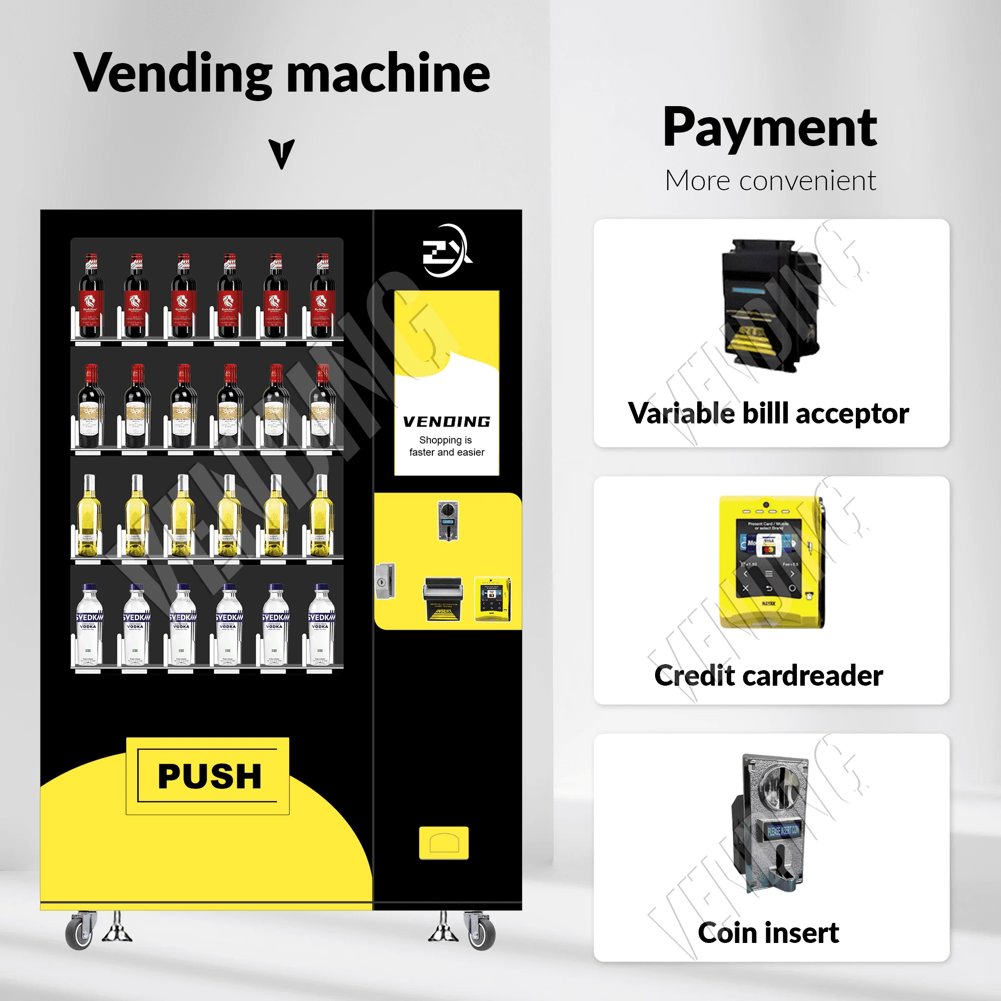 ZXvending Red Wine Vending Machine Beer Wine Bottle Vending Machine With Elevator Alcohol Vending Machine
