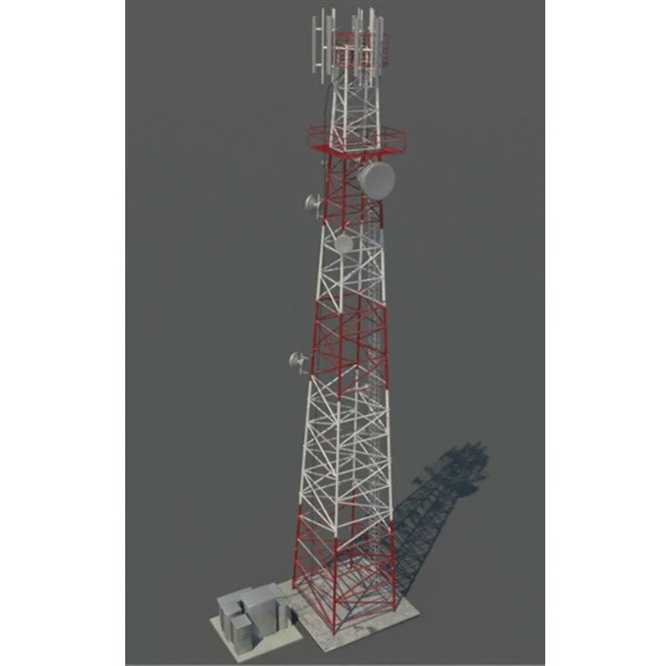 30m 35m 40m 45m 50m 55m 60m HDG Telecommunication 3 legs Cell Phone GSM Tubular antenna mast 30-80M meterS tower Steel Tube Mast