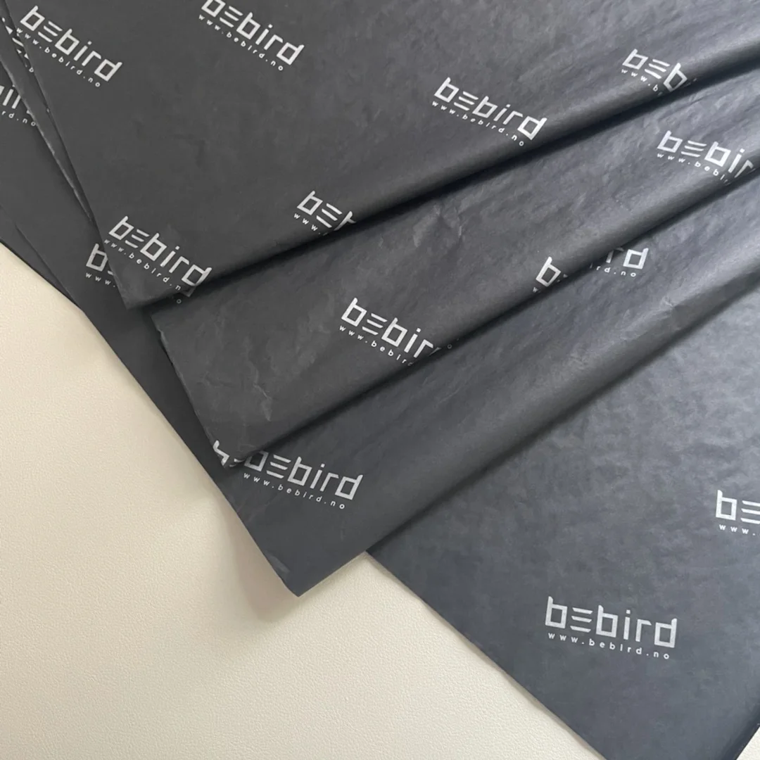 Customised Gloden Logo Black Packaging Paper Tissue Wrapping Paper Clothes Shoes Packaging Wrap Tissue Paper