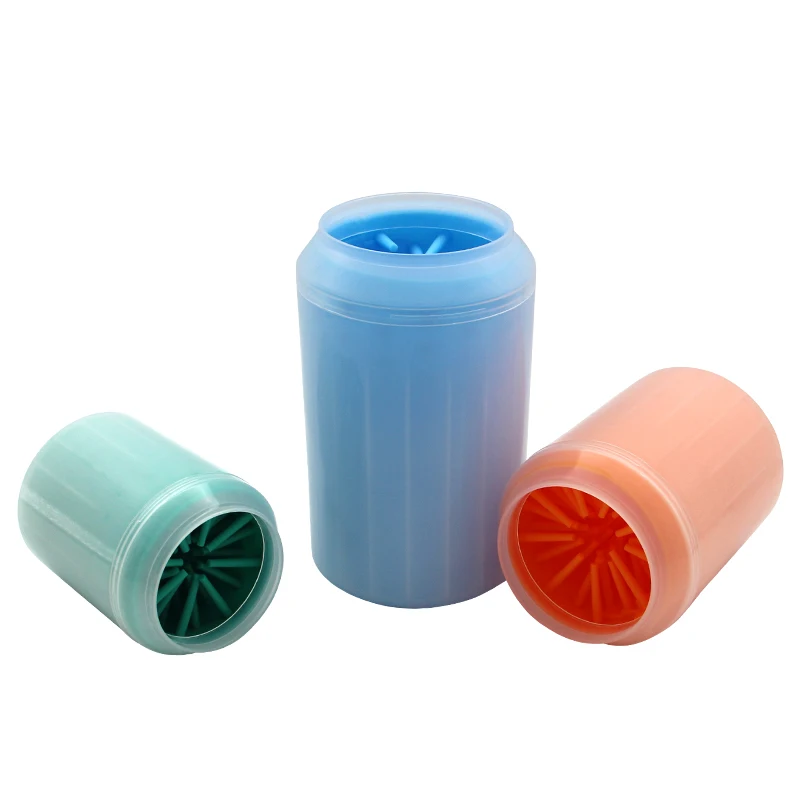 Factory Wholesale Detachable Portable soft comfortable Pet Dog Cup Pet Dog Paw Cleaner Cup pet wash foot brush