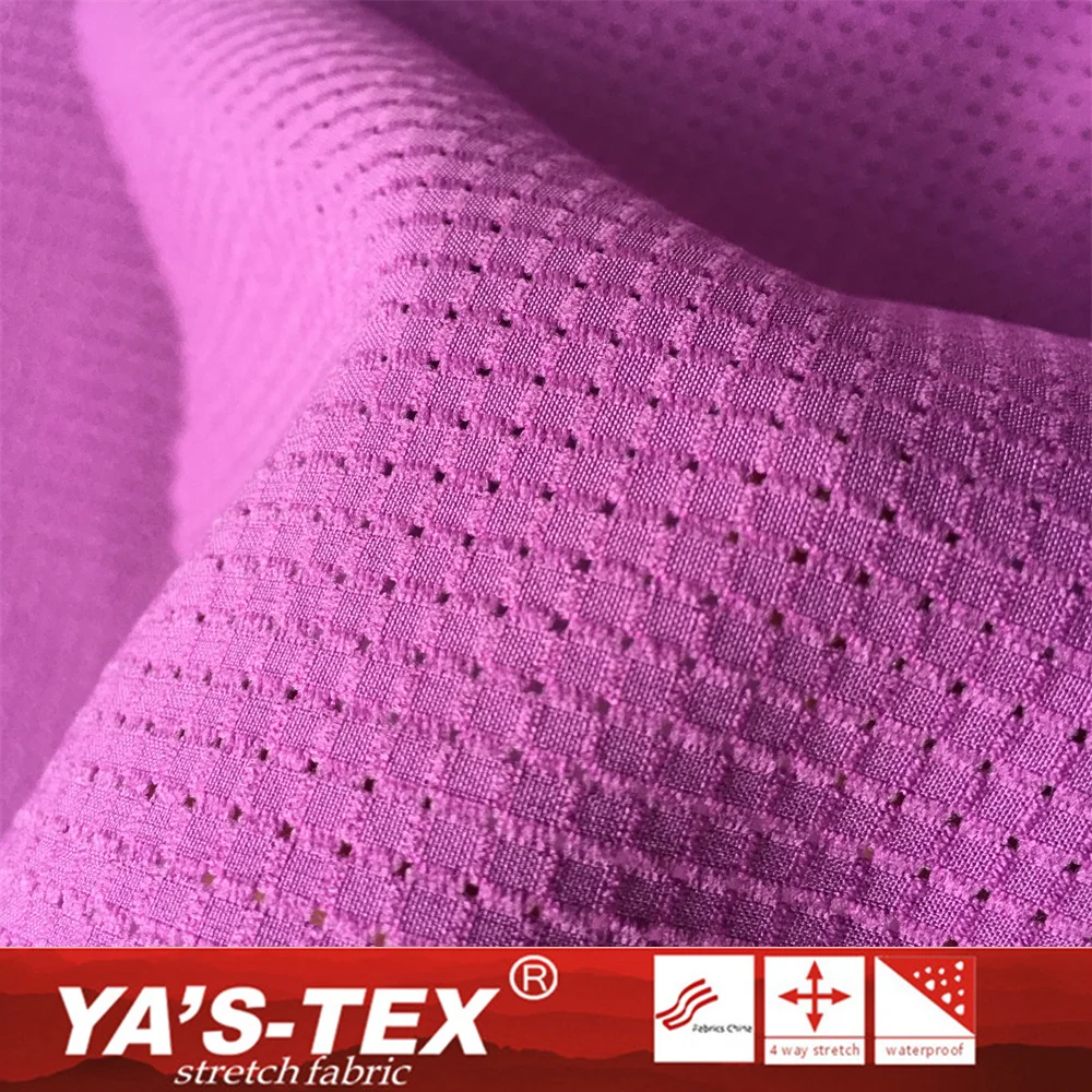 100% Polyester T400 Perforated DWR Waterproof Fabric For Clothes